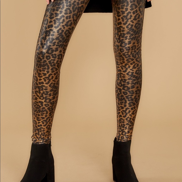 spanx faux leopard leggings